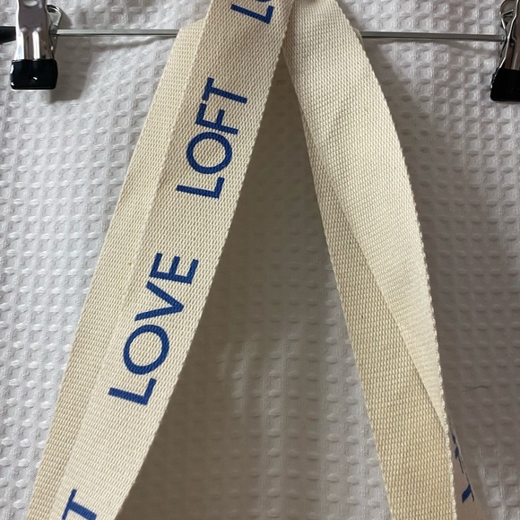 NWT LOFT Striped Canvas Tote - Picture 3 of 6